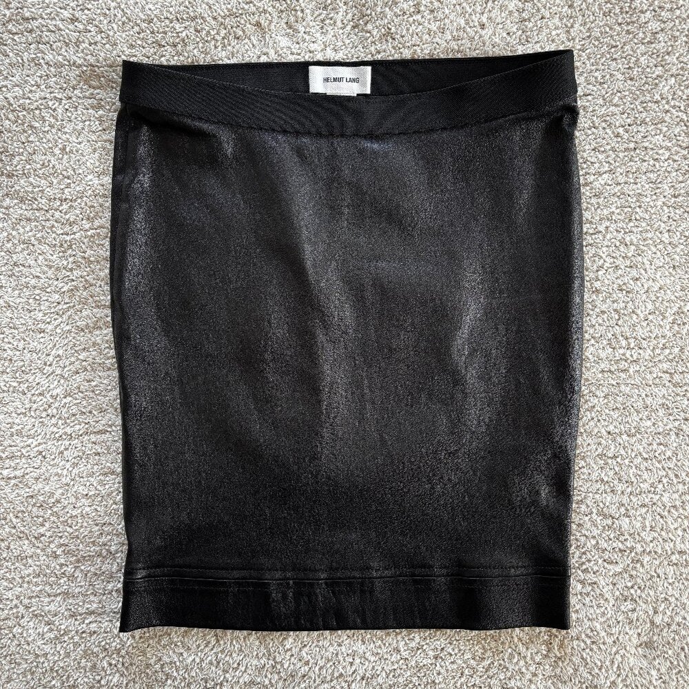 Helmut Lang Leather Mini Skirt